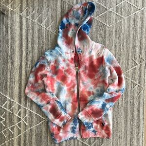 Aviator Nation Tie-Dye Hoodie - Red and Blue